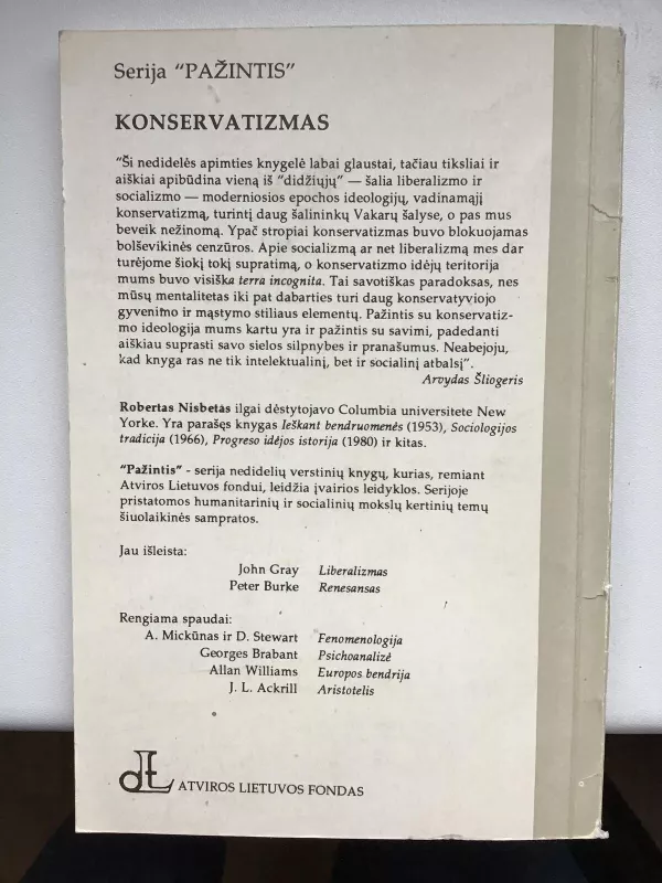 Konservatizmas - Robert A. Nisbet, knyga