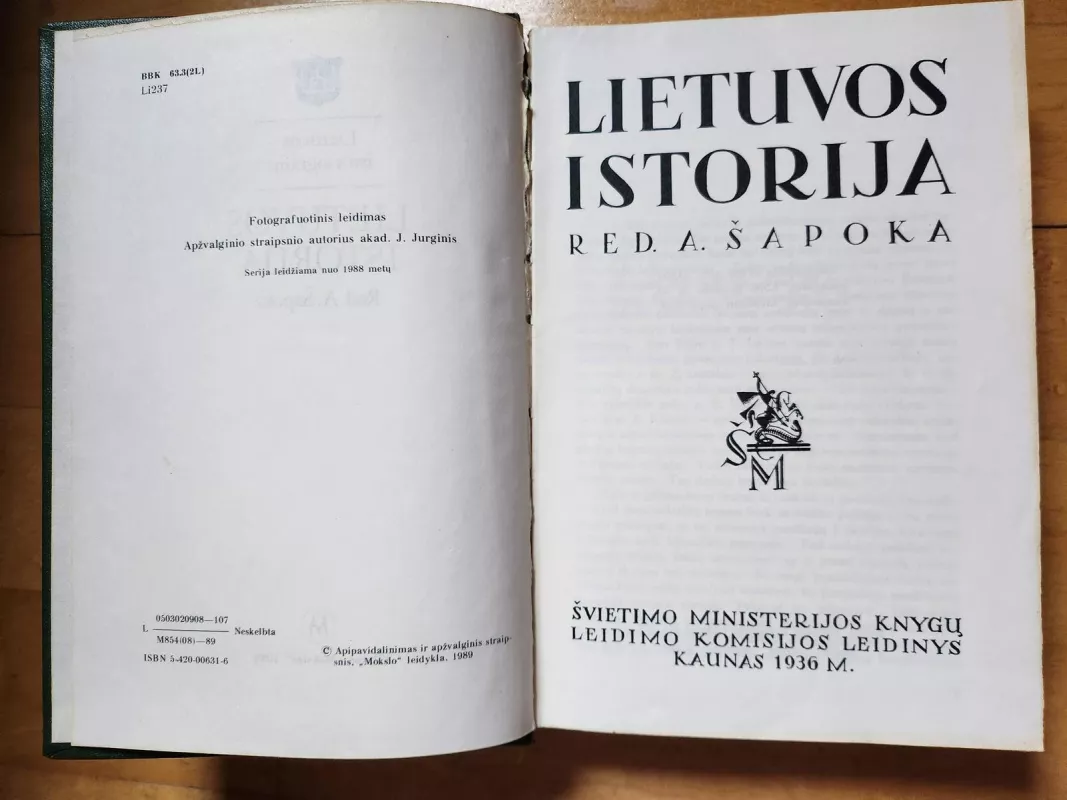 Lietuvos istorija (Lietuvos istoriografija) - Adolfas Šapoka, knyga 4