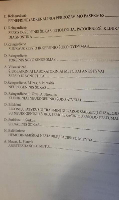 Šokai: jų priežastys, patogenezė, klinika bei gydymas - Autorių Kolektyvas, knyga 3