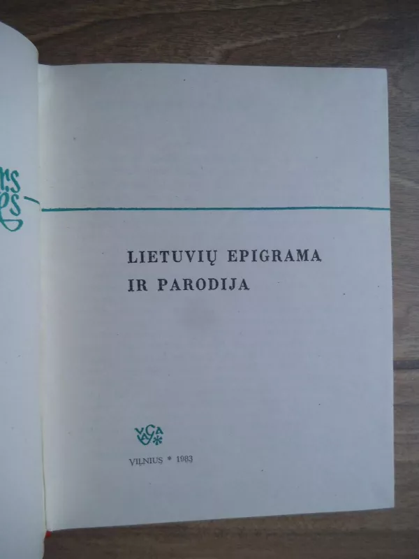 Lietuvių epigrama ir parodija - Vytautas Kubilius, knyga 3