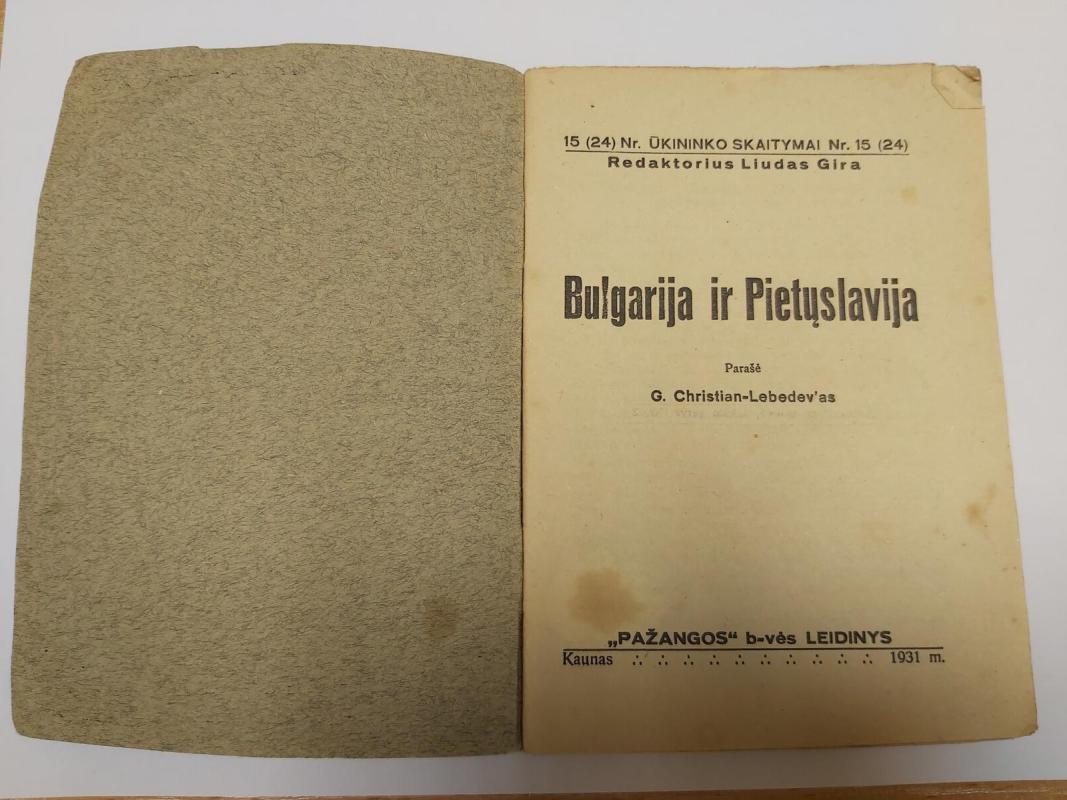 Ūkininko skaitymai bulgarija ir Pietų Slavija - G. Christian-Lebedev, knyga 2