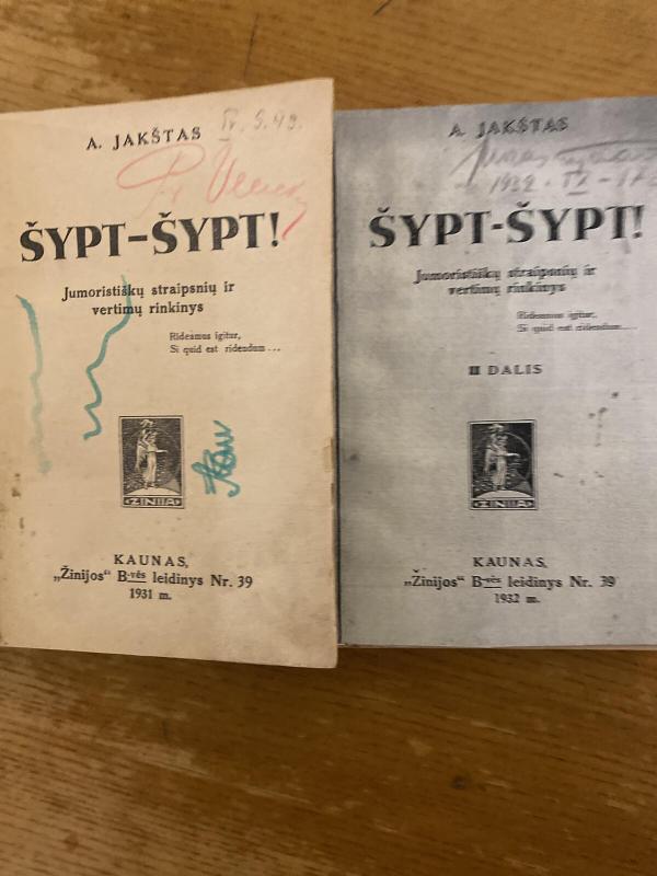 Šypt - šypt 1-2dalys - A. Jakštas, knyga 3