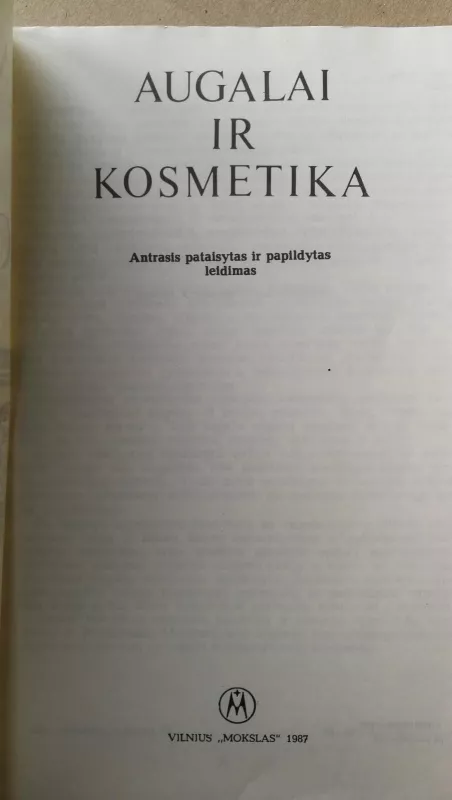 Augalai ir Kosmetika - Juozas Jaskonis, knyga 3