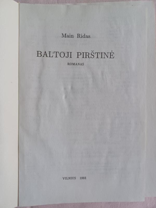 Baltoji pirstine - Main Ridas, knyga 2