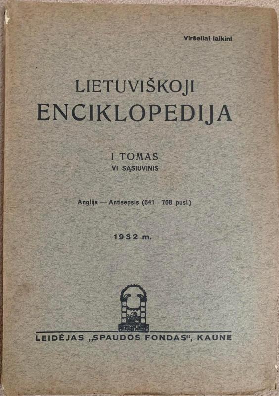 Lietuviškoji enciklopedija I tomas VI sąsiuvinis - Vaclovas Biržiška, knyga 3