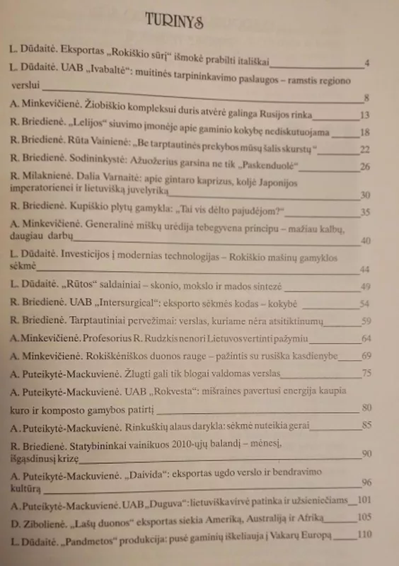 „Gimtasis Rokiškis“: „Eksportuojanti Lietuva – šalies ateitis ir garantas“ - Rita Briedienė, knyga 3