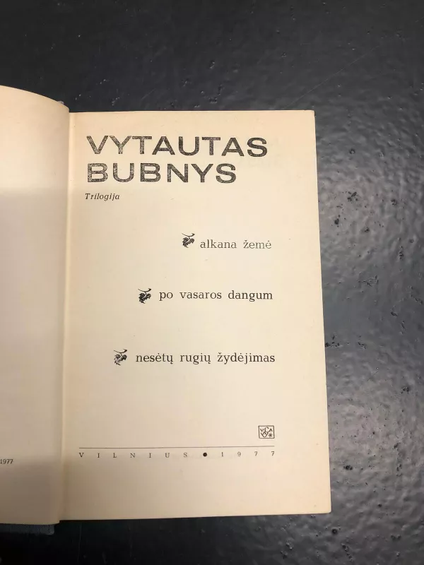Trilogija - Vytautas Bubnys, knyga