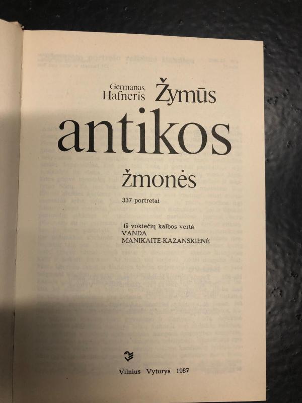 Žymūs antikos žmonės - Germanas Hafneris, knyga 2