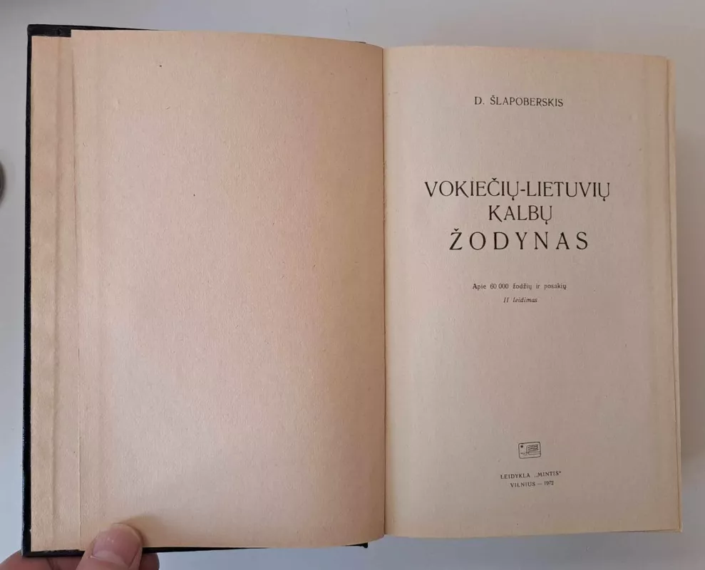 Vokiečių-lietuvių kalbų žodynas - D. Šlapoberskis, knyga 3