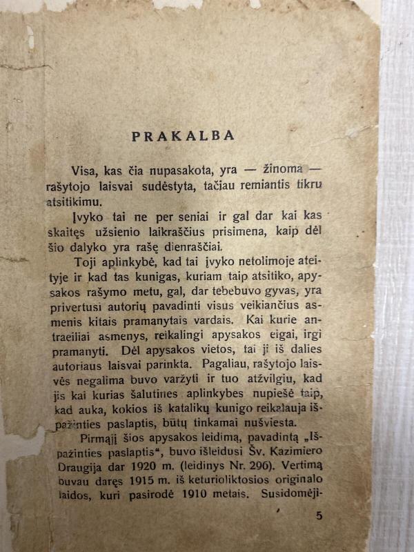 Paslapties auka - Juozapas S. J. Spillmannas, knyga 4