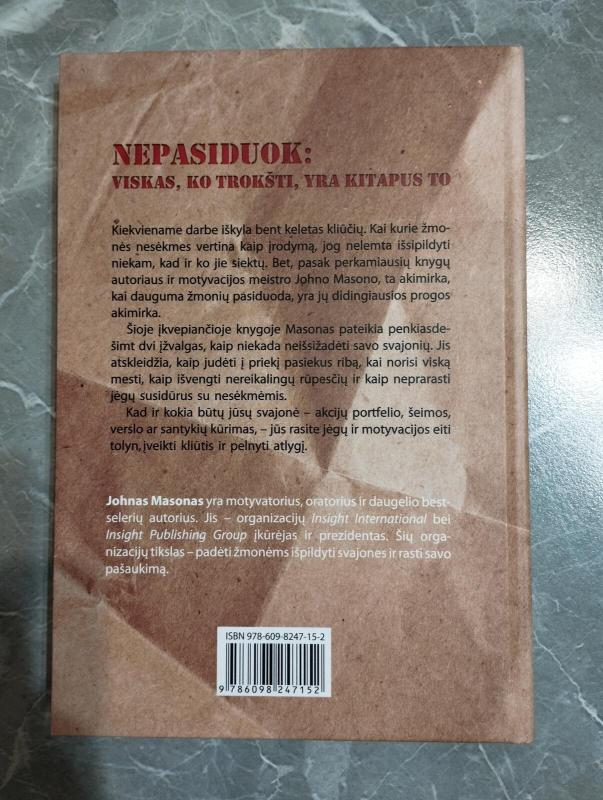 Niekada nepasiduok - John Mason, knyga 3