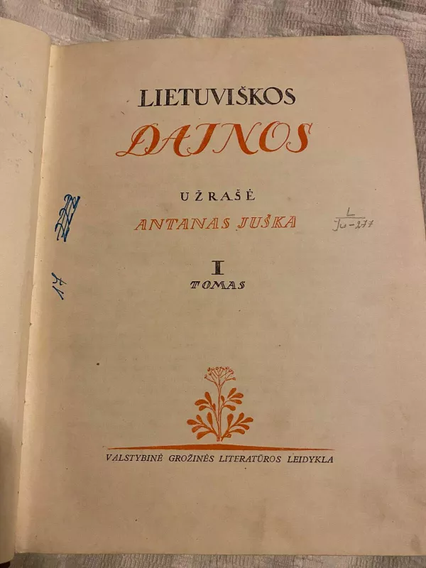Lietuviškos dainos ( I-II tomai) - A. Juška, knyga 3