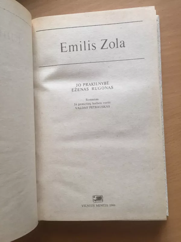 Jo prakilnybė Eženas Rugonas - Emilis Zola, knyga 3