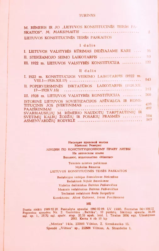 Lietuvos konstitucinės teisės paskaitos - Mykolas Romeris, knyga 5