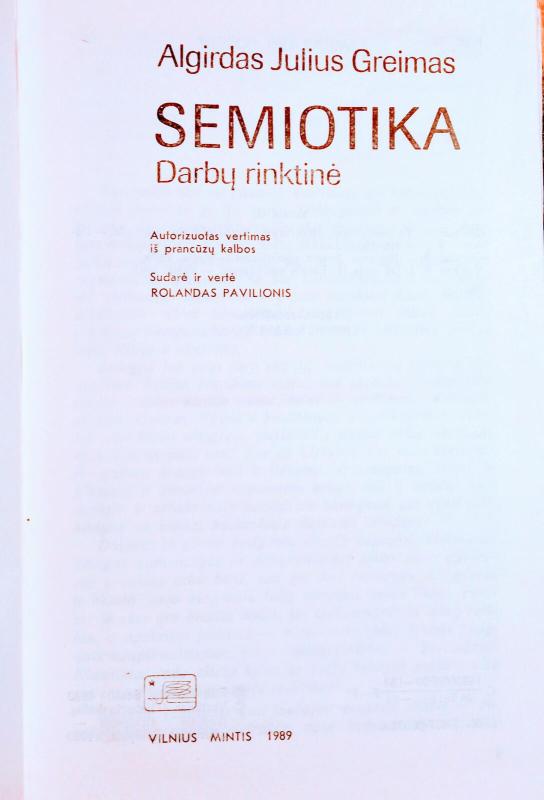 Semiotika: darbų rinktinė - Autorių Kolektyvas, knyga 3