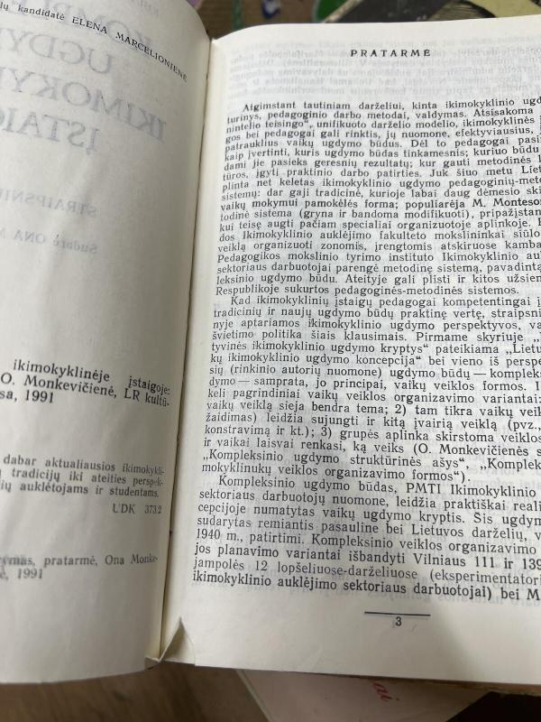 Kompleksinis ugdymas ikimokyklinėje įstaigoje - Ona Monkevičienė, knyga 3