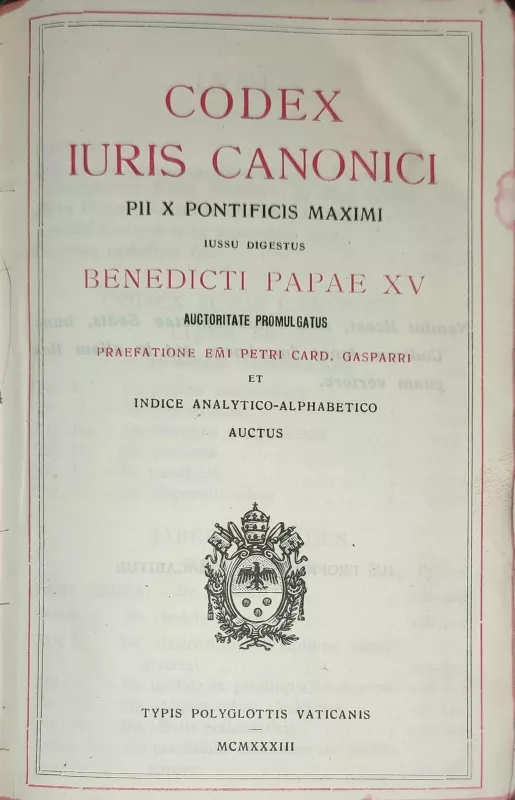 Codex Iuris Canonici / Kanonų teisės kodeksas - Autorių Kolektyvas, knyga 3