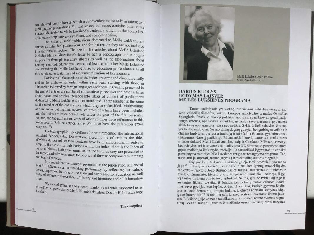 Meilė Lukšienė. Bibliografijos rodyklė, 1937–2013 - Autorių Kolektyvas, knyga 2