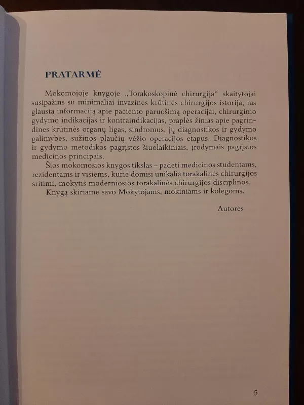 TORAKOSKOPINĖ CHIRURGIJA - Autorių Kolektyvas, knyga 4