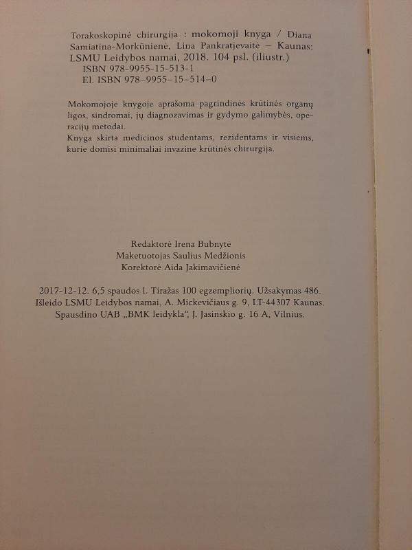 TORAKOSKOPINĖ CHIRURGIJA - Autorių Kolektyvas, knyga 3