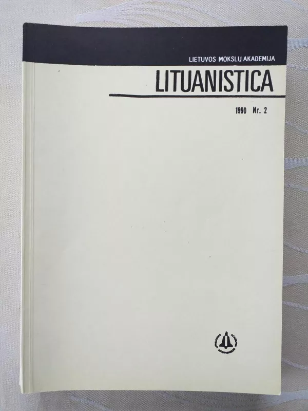 Lituanistica (1990 m. nr. 1 - 4) - Autorių Kolektyvas, knyga 2