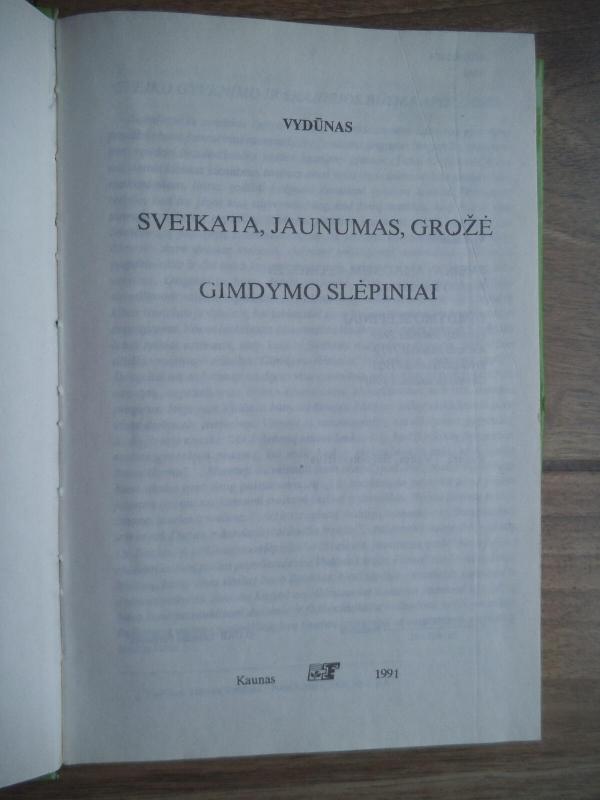 Sveikata. Jaunumas. Grožė. Gimdymo slėpiniai -   Vydūnas, knyga 3