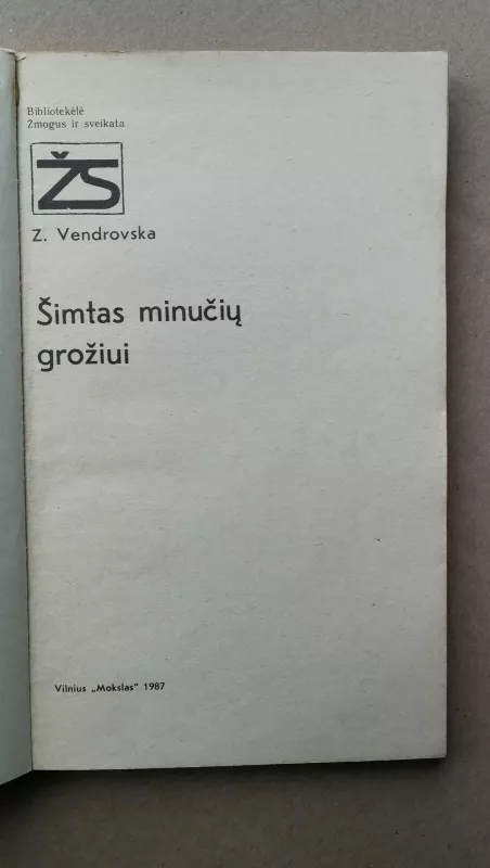 Šimtas minučių grožiui - Zofia Vendroska, knyga