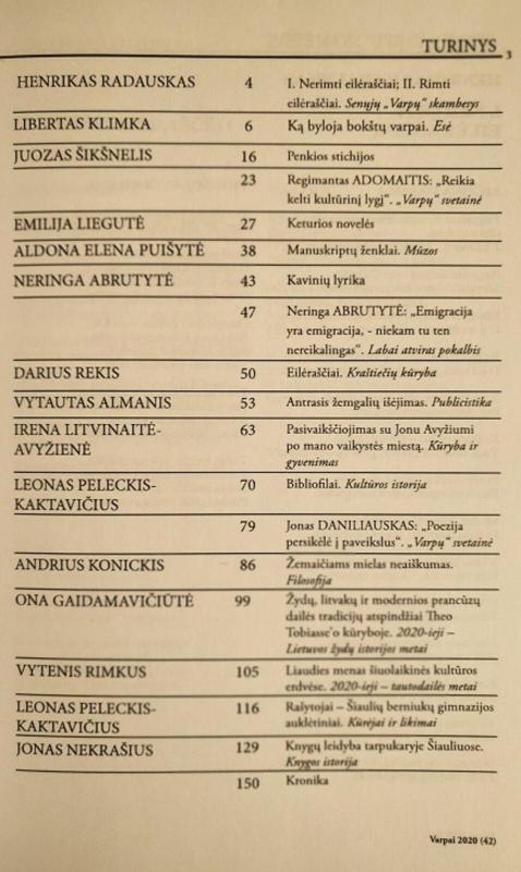 Varpai. Literatūros almanachas 2020 m. Nr. 42 - Leonas Peleckis-Kaktavičius, knyga 3