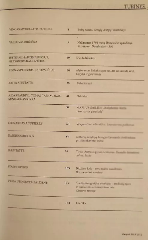 Varpai. Literatūros almanachas 2014 m. Nr. 31 - Leonas Peleckis-Kaktavičius, knyga 3