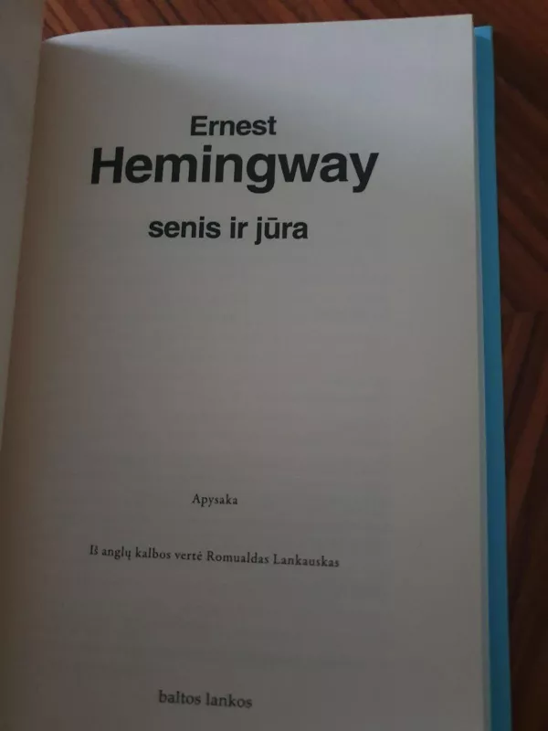 Senis ir jūra - Ernest Hemingway, knyga