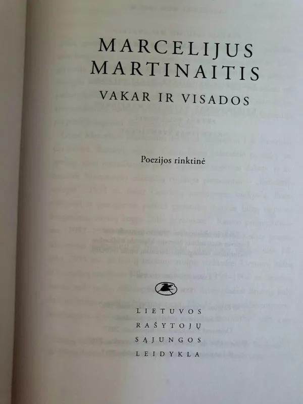 Vakar ir visados - Marcelijus Martinaitis, knyga
