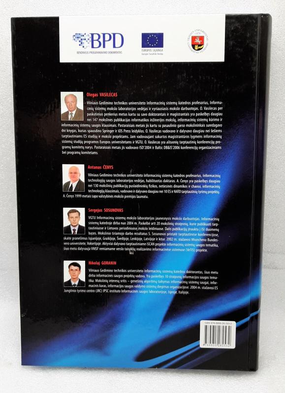 Informacinių sistemų sauga - Olegas Vasilecas, Antanas Čenys Sergejus Sosunovas, Nikolaj Goranin, knyga 3