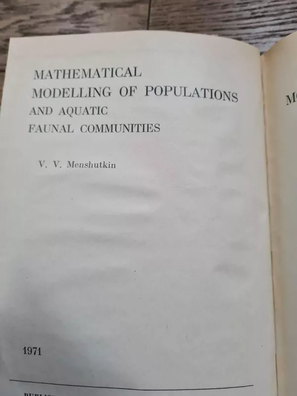 Математическое моделирование популяций и сообществ водных животных - B.B. Меншуткин, knyga 3