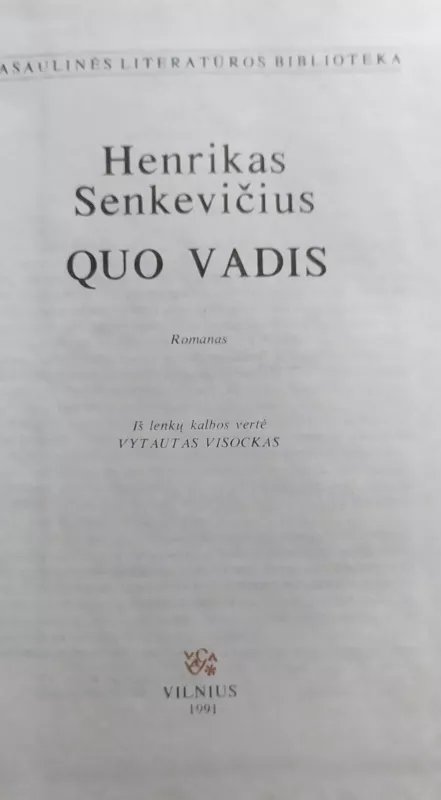 Quo vadis - Henrikas Senkevičius, knyga 4