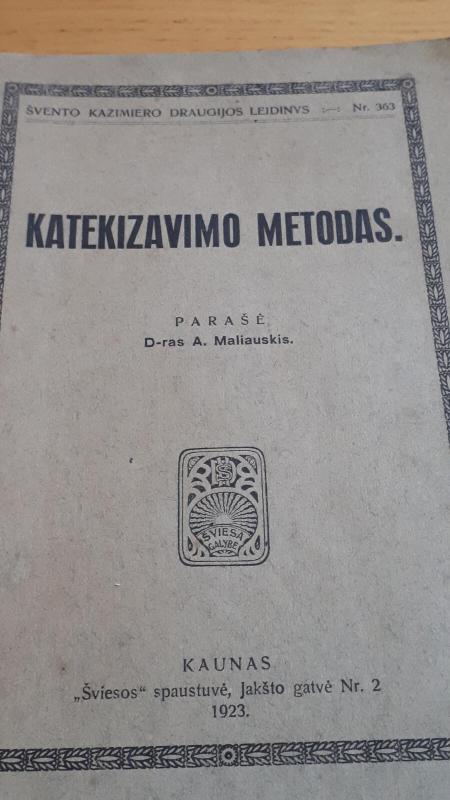 katekizavimo metodas - Antanas Maliauskis, knyga 3