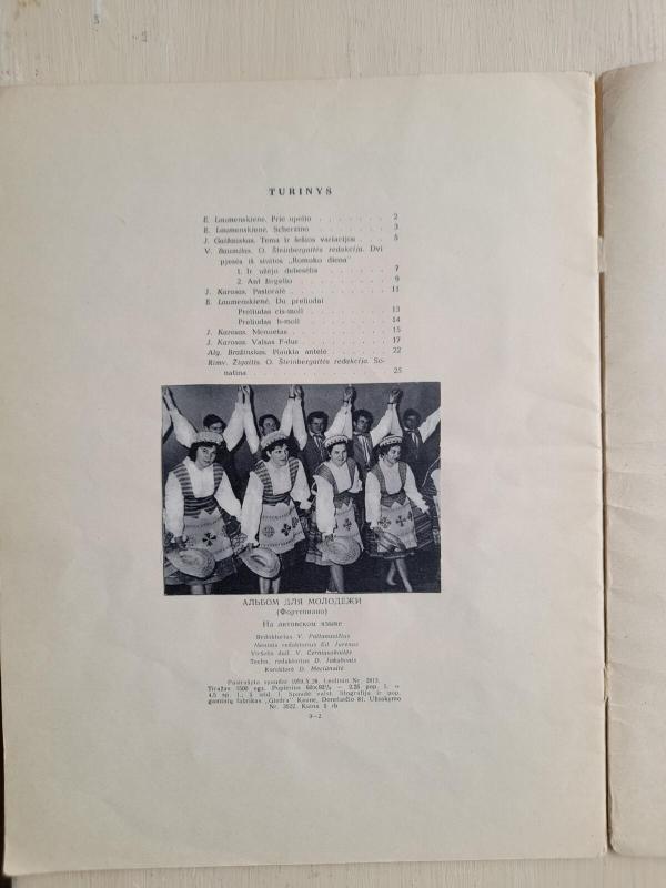 Albumas jaunimui. Fortepijonas - V. PALTANAVIČIUS, knyga 2