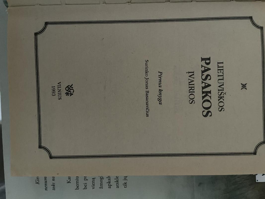 Lietuviškos pasakos įvairios (I dalis) - Jonas Basanavičius, knyga 2