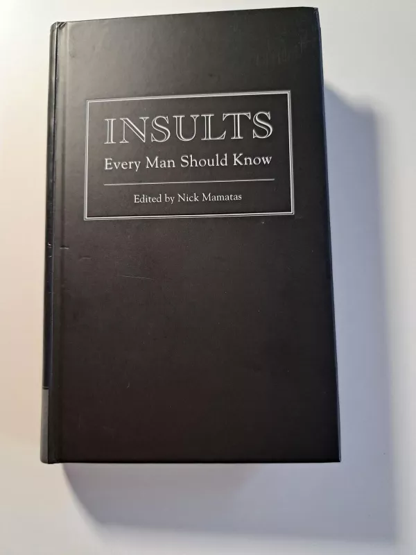 INSULTS Every man should know - Nick Mamatas, knyga 3