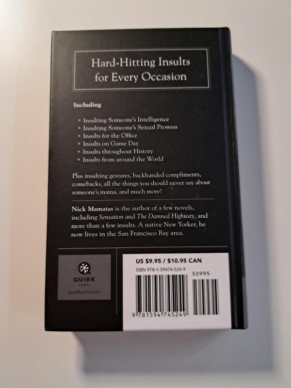 INSULTS Every man should know - Nick Mamatas, knyga 2