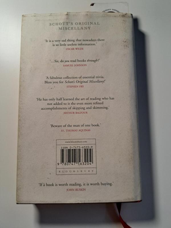 Schott's orginal miscellany - Ben Schott, knyga 2
