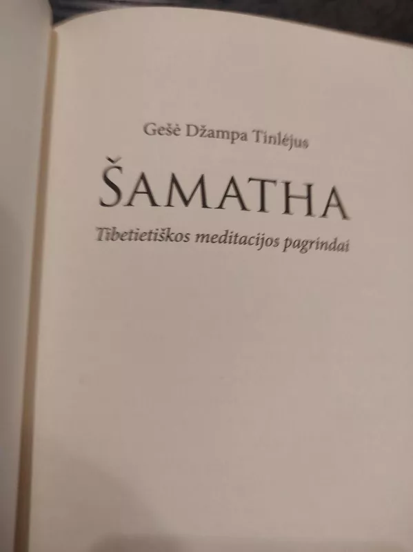 Šamatha - Gešė Džampa Tinlėjus, knyga