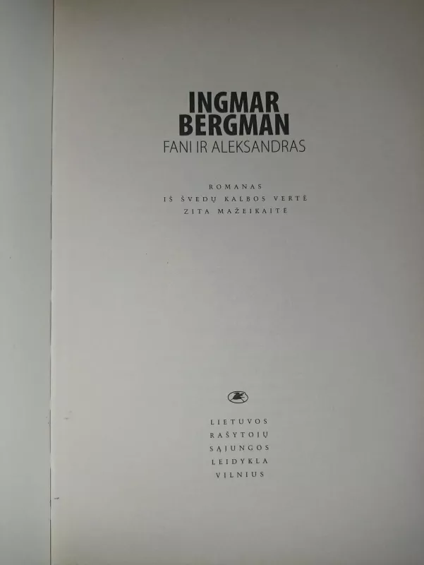 Fani ir Aleksandras: romanas - Ingmar Bergman, knyga 3