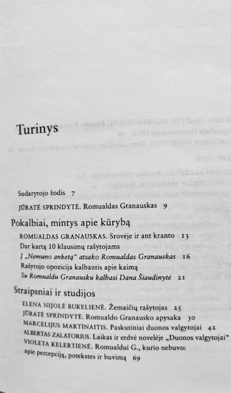 Kūrybos studijos ir interpretacijos: Romualdas Granauskas - Rimas Žilinskas, knyga 4