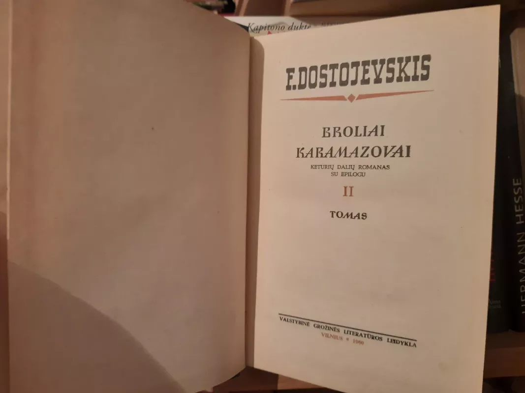 BROLIAI KARAMAZOVAI I ir II TOMAI - Fiodoras Dostojevskis, knyga