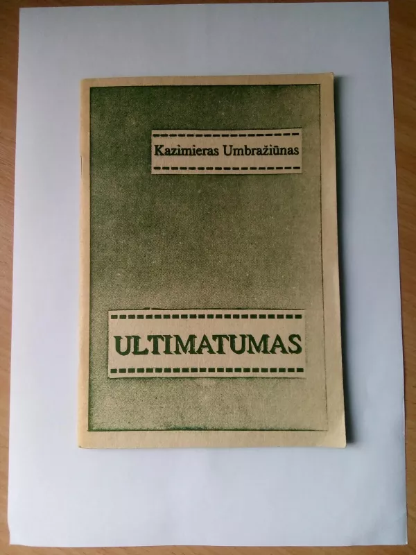 Ultimatumas - Kazimieras Umbražiūnas, knyga