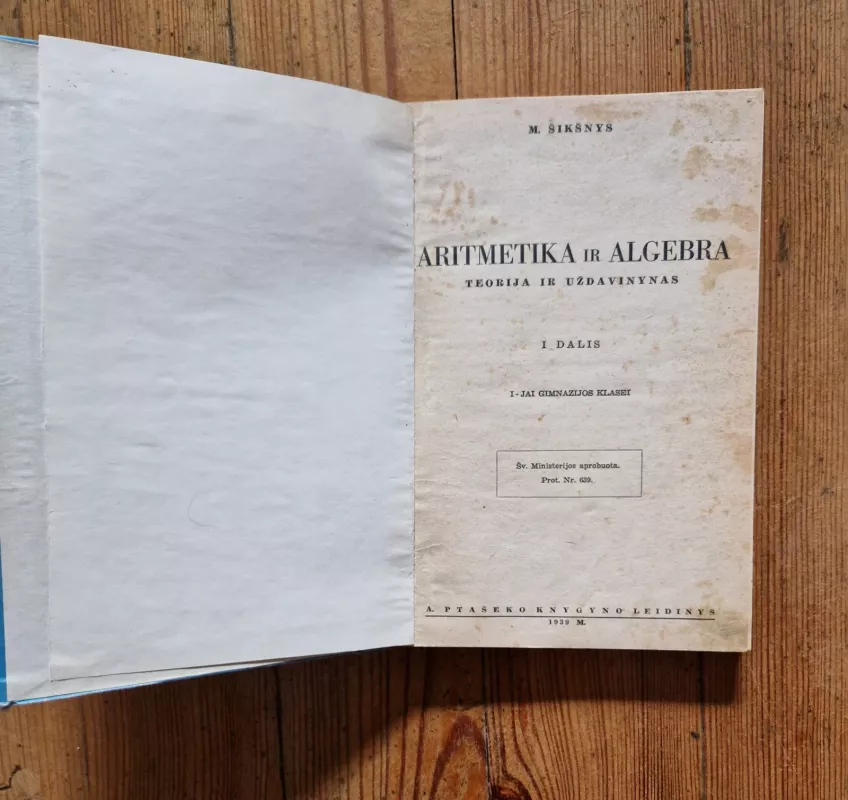 Aritmetika ir algebra (III dalis) - M. Šikšnys, knyga 2