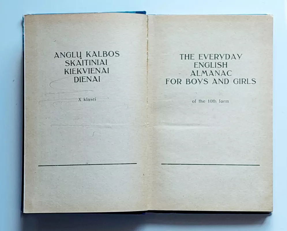 The Everyday English Almanac for Boys and Girls - M. Dubrovinas, knyga 4