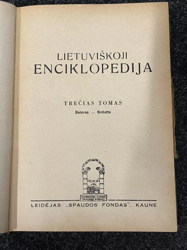 Lietuviškoji enciklopedija. (3 tomas) - Autorių Kolektyvas, knyga 3