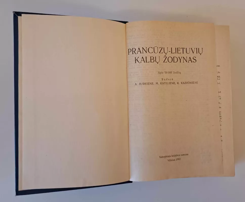 Prancūzų-lietuvių kalbų žodynas - A. Juškienė, M.  Katilienė, K.  Kaziūnienė, knyga 4