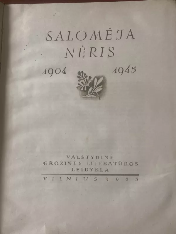 Salomėja Nėris - K. Vairas-Račkauskas, knyga 3
